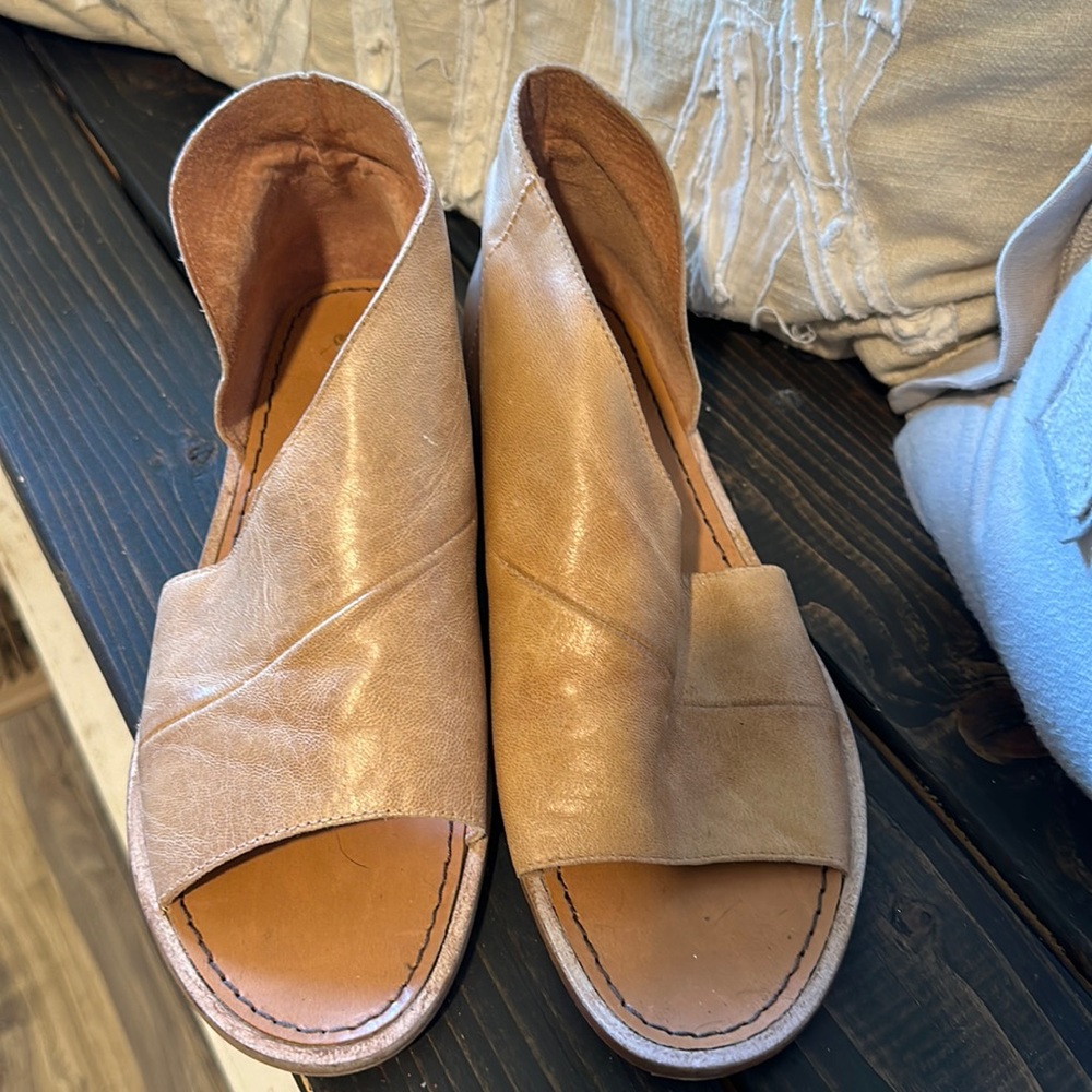 Free People open toe ankle booties